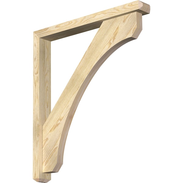Ekena Millwork Legacy Craftsman Rough Sawn Bracket w/ Offset Brace, Douglas Fir, 4"W x 32"D x 36"H BKT0402X32X36LEC04RDF - main